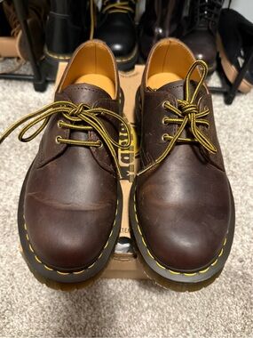 Dr. Martens Unisex 1461 Bex Smooth Oxford in Dark Brown Crazy Horse